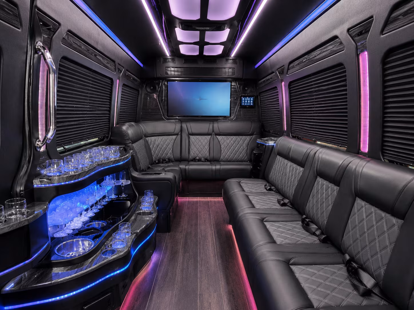 Abilene abilene airport transportation party bus exterior