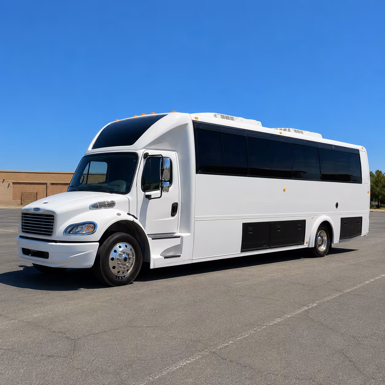 Friends laughing during a Abilene party bus celebration