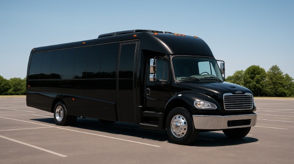 Exterior of Charter Bus Company Grand Prairie's 20 Passenger Party Bus in Grand Prairie
