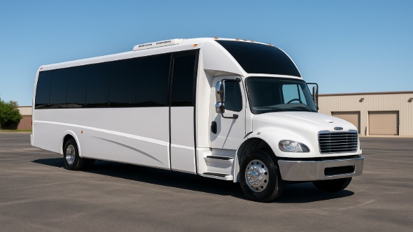 Exterior of Charter Bus Company Waco's 20 Passenger Party Bus in Waco