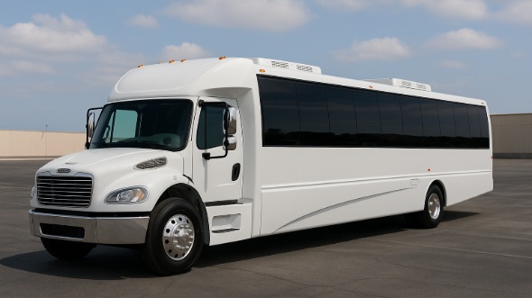 Exterior of Charter Bus Company Midland's 25 Passenger Party Bus in Midland