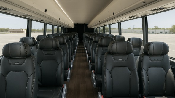 Interior of Charter Bus Company Abilene's 28 Passenger Minibus in Abilene