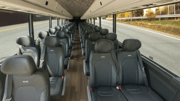 Interior of Charter Bus Company Abilene's 30 Passenger Minibus in Abilene