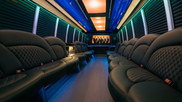 30 passenger party bus interior