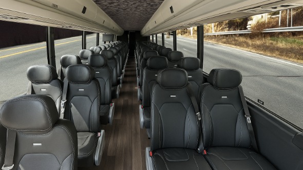 Interior of Charter Bus Company Abilene's 35 Passenger Minibus in Abilene