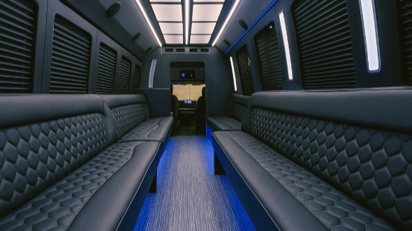 Interior of Abilene Party Bus Company's 40 Passenger Party Bus in Abilene