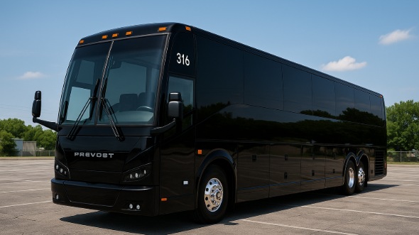 Exterior of Charter Bus Company Midland's 40 Passenger Party Bus in Midland