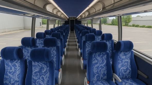 Interior of Charter Bus Company Abilene's 44 Passenger Charter Bus in Abilene
