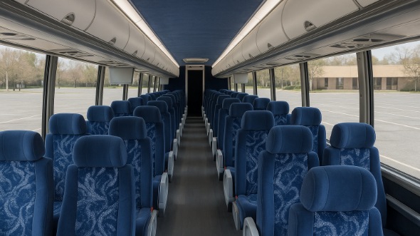 Interior of Charter Bus Company Abilene's 48 Passenger Charter Bus in Abilene