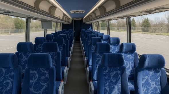 Interior of Charter Bus Company Abilene's 54 Passenger Charter Bus in Abilene