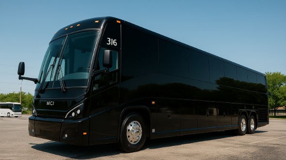 Exterior of Charter Bus Company Abilene's 55 Passenger Charter Bus in Abilene