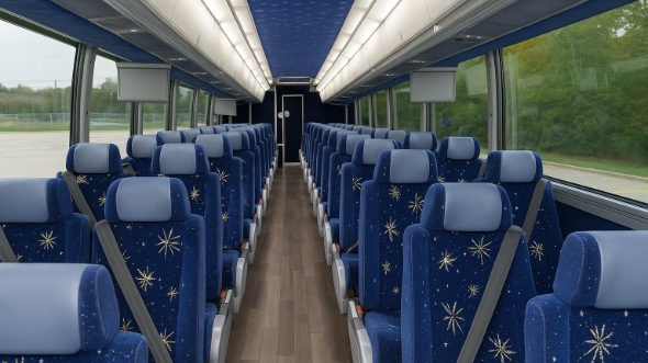 Interior of Charter Bus Company Abilene's 56 Passenger Charter Bus in Abilene