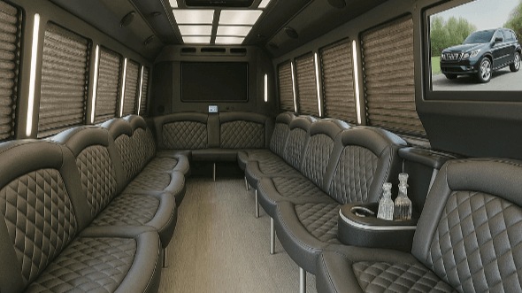 abilene 25 passenger party bus inside