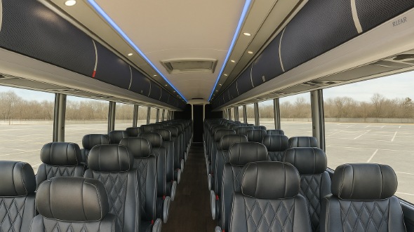 Interior of Charter Bus Company Abilene's ADA Charter Bus in Abilene